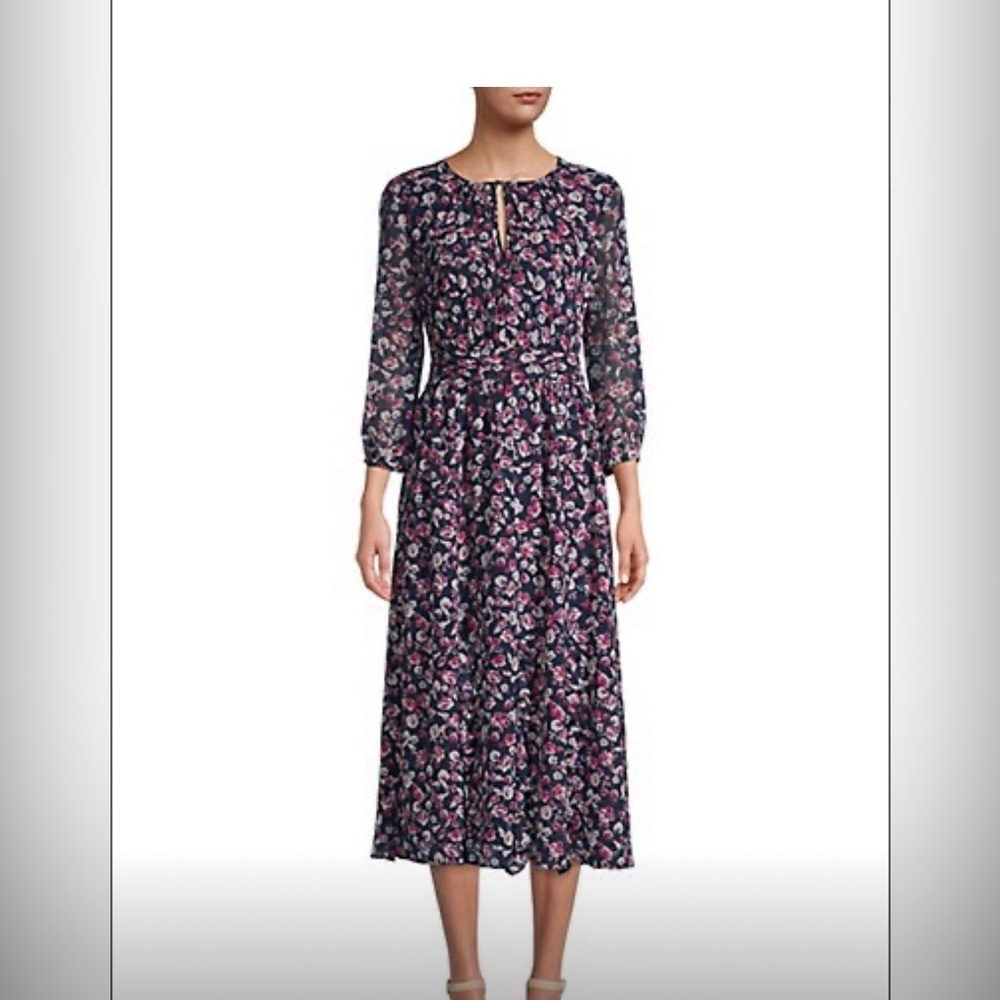 KARL LAGERFELD-Floral print midi dress